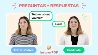 Ejemplo de ENTREVISTA en INGLÉS  PDF con Respuestas [upl. by Ellek]