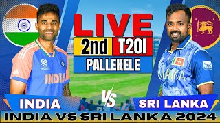 🔴 Live India vs Sri Lanka 2nd T20 Live Match Score amp Commentary  IND vs SL Live match Today [upl. by Annavahs457]