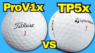 Cutting Open TaylorMade TP5x vs Titleist Pro V1x Golf Balls What’s inside [upl. by Ocsirf]