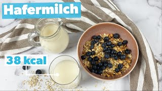 Kalorienarme Hafermilch selber machen in weniger als 2 Minuten  Rezepte zum Abnehmen [upl. by Ijuy]