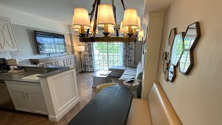 Disneys Saratoga Springs Resort Room Tour • 1Bedroom Villa Rm 8825 • 2023 4K [upl. by Eiramanitsirhc]