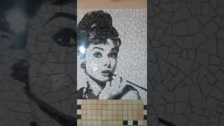 art ceramic audrey hepburn mosaic tile [upl. by Cox785]