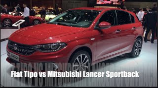 Fiat Tipo 2016 vs Mitsubishi Lancer Sportback 2016 [upl. by Eceer]