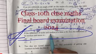 If the difference of mode and median of a data is 24 then the difference of its median and mean is [upl. by Columbine529]