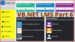 VBNet Project Tutorial  Create a Library Management System Using VBNet And MySQL   Part 6 [upl. by Llirret]