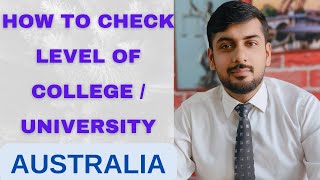 How to Check the Assessment Level of Australian CollegeUniversity [upl. by Bamford]