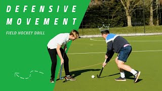 Field Hockey Drill  Defensive movement training  Ft Eddie Way [upl. by Nelleh]