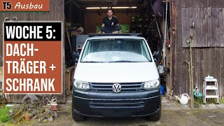 Dachträger bauen und erste Schränke  VW T5 Camper Ausbau [upl. by Tadich]