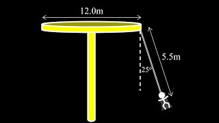 Rotating swing ride physics problem find the period given the angle of the swing [upl. by Snebur698]