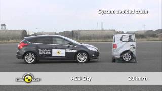 Ford Focus  Euro NCAP 2013 AEB Test [upl. by Cerf]