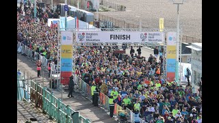 Thousands participate in the Brighton Half Marathon 2023 [upl. by Weed]