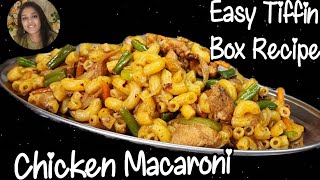 macaroni with the chicken strips  chicken pasta recipes  tiffin box  christmas dinner ideas  mac [upl. by Murry]