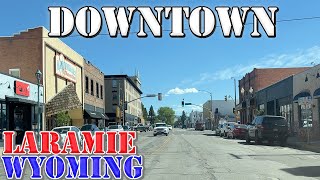 Laramie  Wyoming  4K Downtown Drive [upl. by Rici]