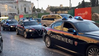 X3 ALFA ROMEO GIULIA RADIOMOBILE ROMA CARABINIERI IN SIRENA E EMERGENZA [upl. by Inoue]