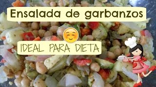 Ensalada de garbanzos para dieta [upl. by Dlonyer]