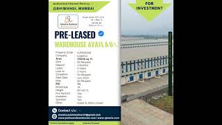 35000SQ FT GRADE A PRELEASED WAREHOUSE PROPERTY OPTION AVAILABLE FOR INVESTMENT NEAR MUMBAI [upl. by Jesselyn]