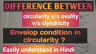 Difference between circularity VS ovality VS cylindricity in GDampT what is envelop condition [upl. by Schaffel144]