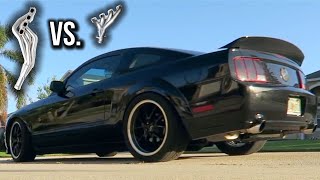 Shorty Headers vs Longtube Headers Comparison Cammed Mustang GT [upl. by Nueormahc]