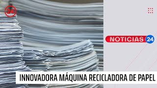 Máquina produce 25 toneladas de papel reciclado al mes quotSomos el país que menos recicla en la OCDEquot [upl. by Sudaorb]