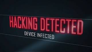 Hacking Detected Device Infected Message on Computer Screen Free HD Video Clips [upl. by April748]