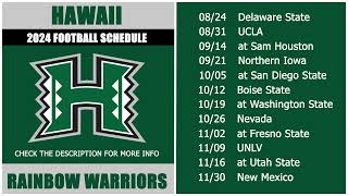 2024 Hawaii Rainbow Warriors Football Schedule [upl. by Anez]