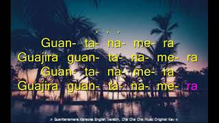 Guantanamera English Version Karaoke Cha Cha Cha Music [upl. by Zehc468]