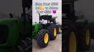 Jhon Deer 5075 4x4 vs Jhon Deer 5210 Tochan like comm channel 💪😀😆😅ent subscribe youtube [upl. by Hayott]