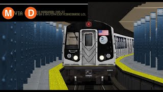 OpenBVE Special M Train To Norwood205 St Via 6 AvCPW ExpConcourse Lcl R160A Cuomo [upl. by Newcomb575]