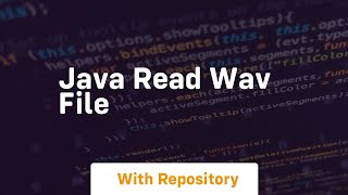 java read wav file [upl. by Easton]