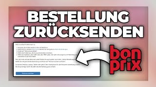 bonprix Bestellung zurücksenden  Retoure anmelden Tutorial [upl. by Melc]