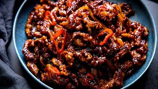 The Crispiest Tastiest Crispy Chilli Beef EVER [upl. by Zuckerman]