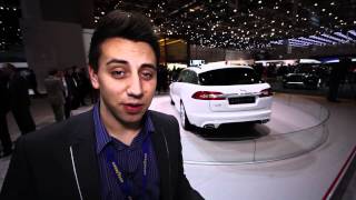 Jaguar XF Sportbrake at Geneva Motorshow 2012  Which first look [upl. by Nosnej]