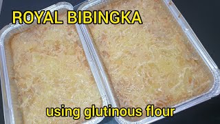 ROYAL BIBINGKA using GLUTINOUS FLOUR  Glutinous Flour Recipe  Recel Creates [upl. by Noiro]