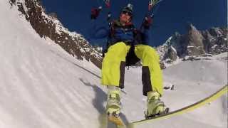 Speed Riding Aiguille Verte Chamonix 4122m Solo Ascent by Le Couturier [upl. by Mohandas]