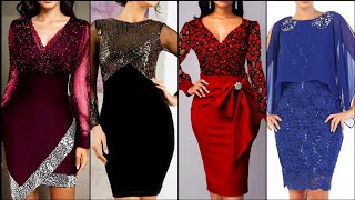 most impressive and stylish sequence floral lace bodycon dresslace sheath bodycon dress design 2024 [upl. by Gabriellia171]