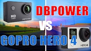 DBPOWER CAMERA VS GOPRO HERO4 in car comparison [upl. by Marjorie]