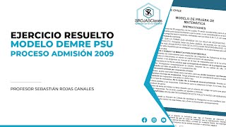 Resolución Modelo DEMRE PSU Matemática Proceso Admisión 2009  Pregunta 32 [upl. by Park]