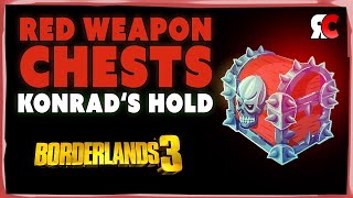 Konrads Hold RED CHEST Location  Borderlands 3 Secret Weapon Caches [upl. by Moritz773]