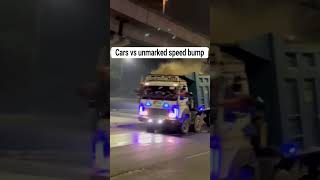 High Speed Cars vs Unmarked Speed Bump shorts speedbumps car truck [upl. by Rediah]