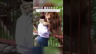 Touching moments when animals reunite with their saviors who saved their lives animalshorts [upl. by Lauter]