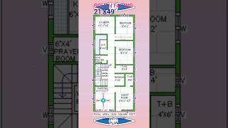 21X49 SOUTH FACING HOUSE PLAN officeodishaghar [upl. by Nerte]