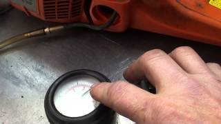 The chainsaw guy Pressure testing Carburetor Husqvarna 372 Xtorq Chainsaw [upl. by Gean378]