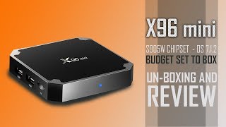 X96 Mini S905W Chipset OS 71 Budget Box  Unboxing and Review [upl. by Rima]