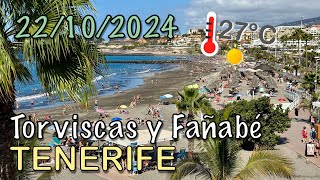 Tenerife  playas La Pinta Torviscas y Fañabé 22102024 27°C [upl. by Aicinet]