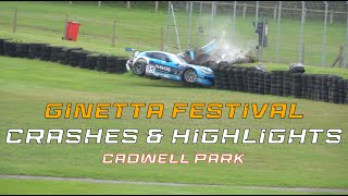 Ginetta Festival  Cadwell Park  Crashes amp Highlights 21st 22nd amp 23rd July 2023 [upl. by Elfrida]