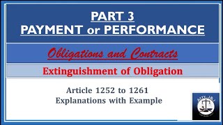 Special Forms of Payments Article 12521261Extinguishment of Obligations Obligations amp Contracts [upl. by Hirst]