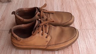 How to Clean WOODLAND Leather ShoesSHOES CLEANER  SHOE MISTRI NATURAL RENOVATOR [upl. by Eric]