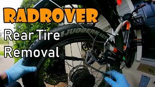 Radrover Rear Tire Removal [upl. by Middendorf]