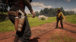 Arthur vs Gang Members Red Dead Redemption 2 Cinematic Dueling [upl. by Herrmann800]