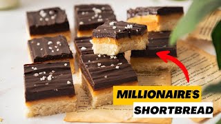 Eggless Millionaires Shortbread Recipe  How to make Millionaires Shortbread Bars [upl. by Ytsanyd]